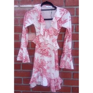 ASOS Missguided Asymmetrical Ruffle Dress